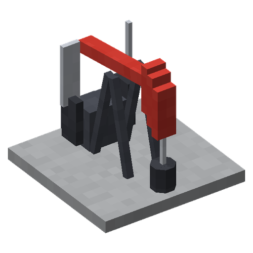 Chevalet de pompage, rendu 3D