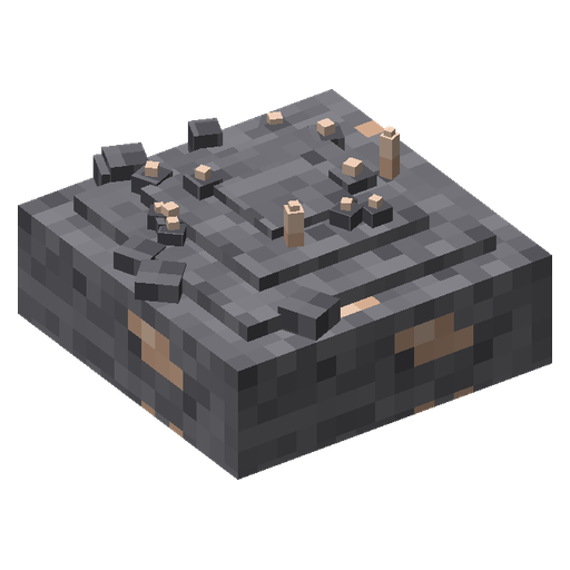 Gisement de minerai, rendu 3D