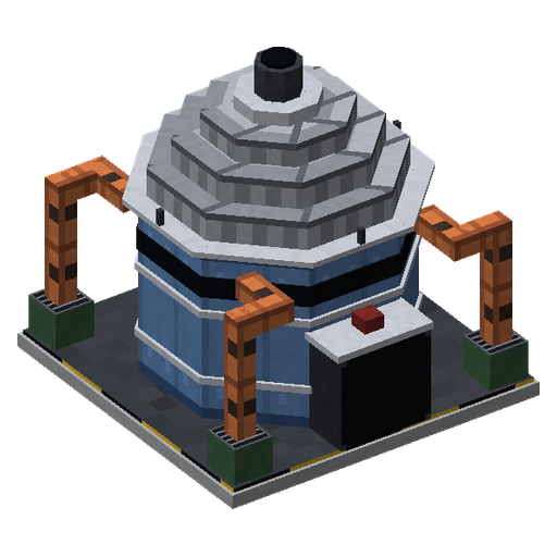 Réacteur nucléaire, rendu 3D