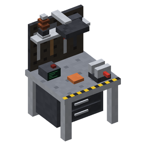 Établi industriel, rendu 3D